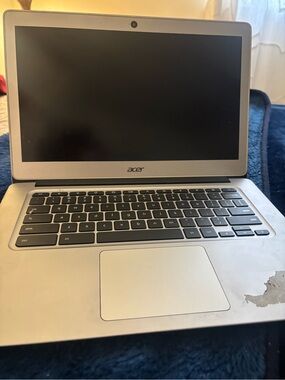 Acer Silver Chromebook Laptop - does not have charger